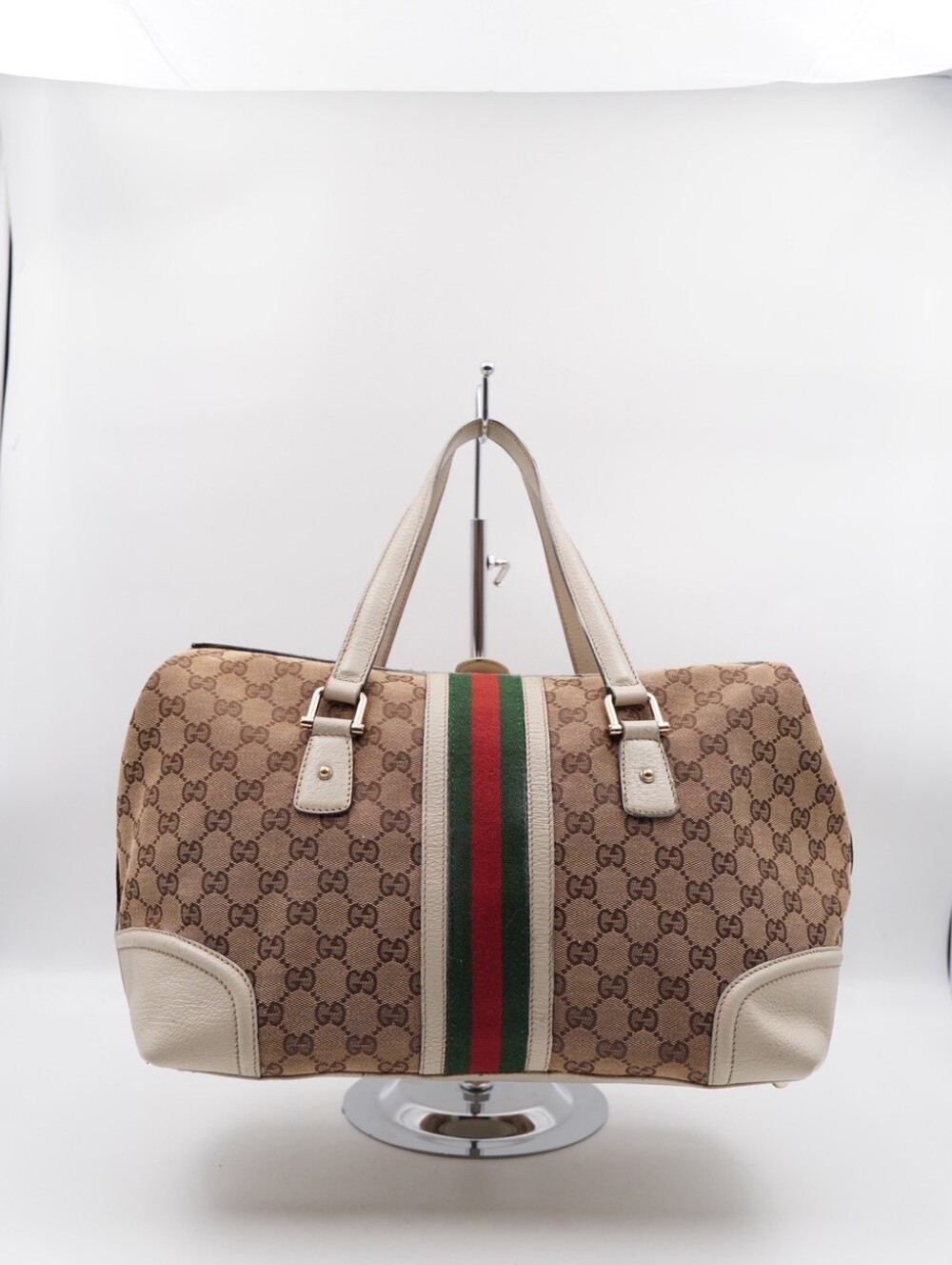 CJ62 ❤️ Gucci GG Canvas Treasure Boston bag - Picture 2 of 13
